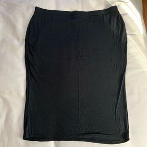 Long Black Pencil Skirt